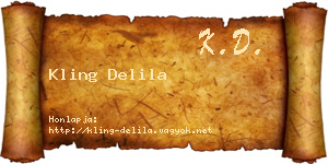 Kling Delila névjegykártya